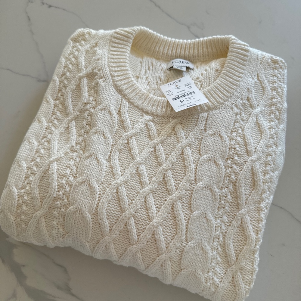 J crew factory crew cable knit sweater